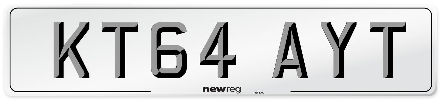 KT64 AYT Number Plate from New Reg